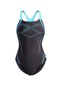 arena Strój kąpielowy 'Graphic Pro Back' dla kobiet aqua / czarny Rozmiar L