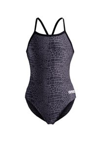 arena Jednodielne plavky 'SNAKESKIN' Ženy antracitová / čierna / biela XS