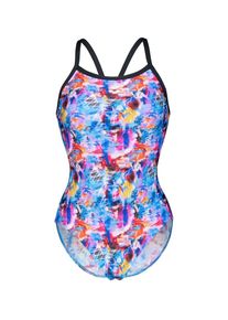 arena Strój kąpielowy 'Lightdrop Memories Back' dla kobiet niebieski neon / neonowa pomarańcza / różowy pudrowy / biały Rozmiar XS