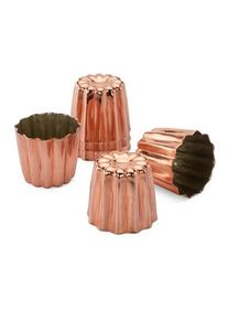 Tinbelagt kobber canelé-bageform