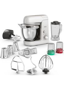 Tefal , Küchenmaschine »QB525B Bake Partner«, langlebiges Metallgetriebe, planetarisches Rührsystem , Weiß/Silber