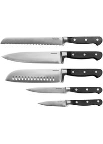 Hanseatic , Messer-Set »PREMIUM, 5-teilig«, (Set, 5 tlg.), mit schwarzen Griffen, mit Nieten , schwarz