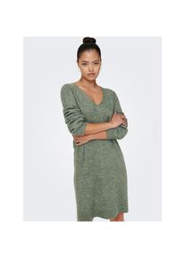 Jacqueline de Yong JDY, Damen, Strickkleid &raquo;ELANORA L/S V-NECK DRESS KNT NOOS&laquo;, Kalamata Detail:MELANGE, N-Gr, M -N-Gr, Kalamata Detail:MELANGE, Elastisches Material: 