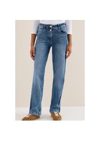 Cecil, Damen, Straight-Jeans &raquo;Style NEELE&laquo; mit Gallonstreifen, light blue washed, L&auml;nge 30, 25 -L&auml;nge 30, light blue washed, Jeanshose im Loose Fit 