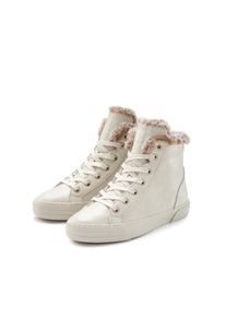 ELBSAND, Damen, Stiefelette Stiefel, Boots, Schn&uuml;rstiefelette, Sneaker, Schn&uuml;rschuh VEGAN, beige, 42, beige, Modische Stiefelette im dezenten Used-