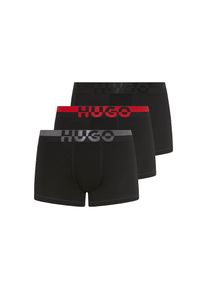 HUGO Underwear , Boxershorts »TRUNK TR. SPLIT LOGO«, (3 St.), enganliegend, kurzes Bein , Black 002 , L (52) , L (52) , 3er Pack Trunk von Hugo