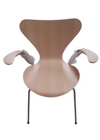 Sept chaise à accoudoirs 3207 hêtre placage laqué transparent / CHROME Fritz Hansen OFFRE SPECIALE