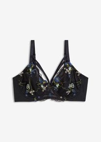 bonprix Mujer, Sujetador reductor, negro, 105