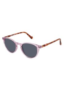 Fielmann JIL 032 SUN FLEX CL | Kinder-Sonnenbrille | Panto | Fassung: Acryl Violett Havanna | Glasfarbe: Grau Vollfarbig