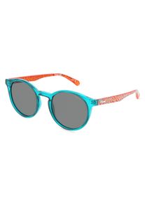 Polaroid 207385 | Kinder-Sonnenbrille | Panto | Fassung: Kunststoff Türkis | Glasfarbe: Grau Vollfarbig