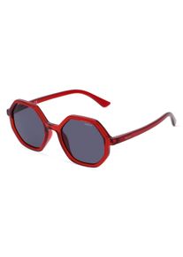 Mexx Eyes 5241 | Kinder-Sonnenbrille | Mehreckig | Fassung: Kunststoff Rot Transparent | Glasfarbe: Grau