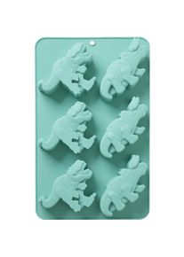 Rice - Silicone Baking Form with 6 Dinos - Mint - 30 cm x 20 cm, Backform, Grün