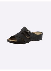 Waldläufer Dames slippers in zwart ,maat 36, Witt, 100% Nubuckleer