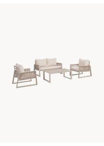 Bizzotto Set lounge para exterior Captiva, 4 pzas. Blanco An 71 x F 78 x Al 76.5 cm