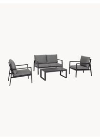 Bizzotto Set lounge para exterior Hilde, 4 pzas. Gris An 118 x F 74 cm