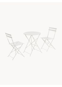 Bizzotto Set lounge para exterior Austin Blanco Ø 60 x Al 71 cm