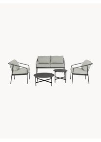 Bizzotto Set lounge para exterior Florian, 5 pzas. Gris Ø 73 x Al 75 cm