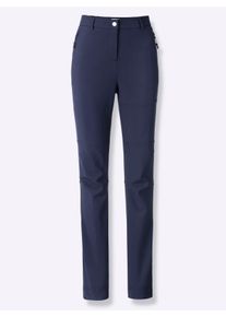Dames Softshell-broek met binnenkant van fleece in marine ,maat 36, WITT, 94% Polyester, 6% Elastan