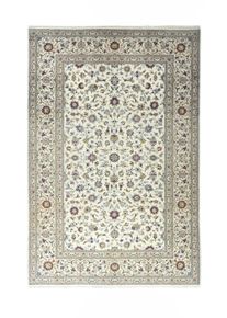 Kashan Teppe 300x200 Beige (Iran) Håndknyttet