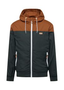 Iriedaily Prechodn&aacute; bunda 'Insulaner' Muži karamelov&aacute; / tmavozelen&aacute; / biela XS