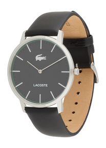 Lacoste Män Analog klocka 'Crocorigin' svart / silver Storlek One Size