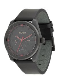 Hugo Män Analog klocka 'Bright Sport' grå / mörkröd / svart Storlek One Size