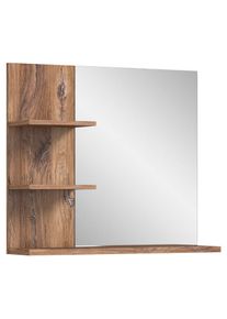 Welltime Spiegel »Agen, Breite 80 cm, 3 Ablageböden, hochwertiges Spiegelglas«, (1 St.), Badmöbel, Spiegel, Wandspiegel, Bad, Badezimmer