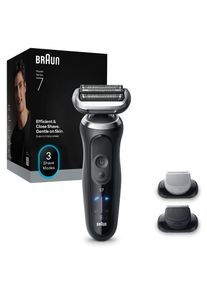 Braun Elektrorasierer »Series 7 72-N1620s«, 2 St. Aufsätze, Bis zu 60 Min Akku, +2 Aufsätze, 100% wasserdicht, Made in Germany