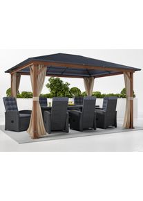 Konifera Pavillon »"Samos" aus verzinktem Stahl, ohne Seitenteile«, BxT: 300x400 cm, schützt vor Sonne, leichtem Wind und Niederschlag