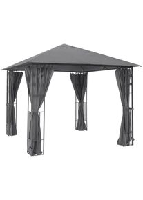 Konifera Pavillon »"Athen", robustes Stahlgestell, Seitenteile aus Polyester«, BxT: 300x300 cm, Blätteroptik, inkl. 4 Seitenteilen