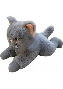 Made Maskotka Kot 55cm leżący szary, Katzenspielzeug