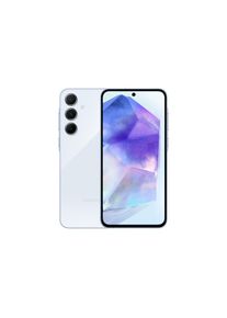 Samsung , Galaxy A55 5G, 256 GB, Awesome Iceblue , Awesome Iceblue , Wasser- und staubdicht IP67.