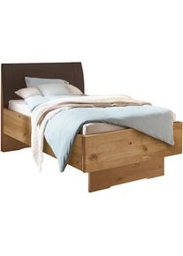 Wiemann , Holzbett &raquo;Cardiff, Bettgestell, Bettrahmen, teilmassiv, mit Polsterkopfteil&laquo; Belastbarkeit 110/220 Kg, 4-fache h&ouml;henverstellbar, MADE IN...