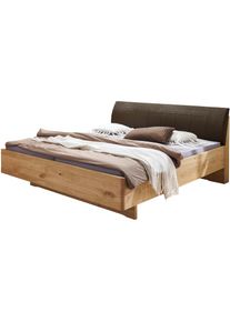 Wiemann, Holzbett &raquo;Cardiff, Bettgestell, Bettrahmen, teilmassiv, mit Polsterkopfteil&laquo; Belastbarkeit 110/220 Kg, 4-fache h&ouml;henverstellbar, MADE IN 