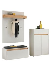Inosign , Garderoben-Set »City/Giron, moderne Garderobe, viel Stauraum, ca. 24 Schuhe«, (Set, 3 St.), enthält Schuhschrank, Garderobenpaneel &...