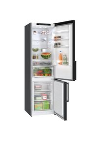 Bosch , Kühl-/Gefrierkombination Serie 4 »KGN39VXAU« , Gebürsteter schwarzer Stahl AntiFingerprint , Hochglanz-Rückwand mit Multi Airflow:...