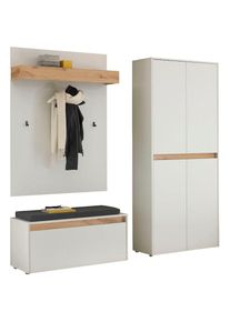 Inosign , Garderoben-Set »City/Giron, moderne Garderobe, viel Stauraum, ca. 40 Schuhe«, (Set, 3 St.), enthält Schuhschrank, Garderobenpaneel &...