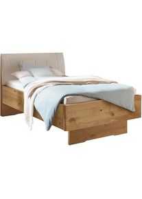 Wiemann , Holzbett »Cardiff, Bettgestell, Bettrahmen, teilmassiv, mit Polsterkopfteil«, (Belastbarkeit 110/220 Kg, 4-fache höhenverstellbar, MADE...