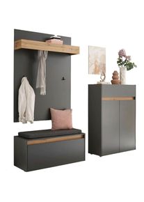 Inosign , Garderoben-Set »City/Giron, moderne Garderobe, viel Stauraum, ca. 24 Schuhe«, (Set, 3 St.), enthält Schuhschrank, Garderobenpaneel &...