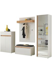 Inosign , Garderoben-Set »City/Giron, moderne Garderobe, viel Stauraum, ca. 24 Schuhe«, (Set, 4 St.), enthält Schrank, Paneel, Schuhschrank &...