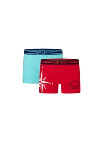 CAMP DAVID , Boxershorts »casual«, (2er Pack), mit elastischem Logo-Bund , goji berry mix , L , L , BOXERSHORT von CAMP DAVID im coolen 2er Pack