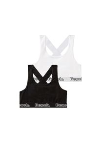 Bench. , Bustier, mit weichem Webbund , weiß / schwarz , N-Gr , 134/140 -N-Gr , 134/140 , Bustier von Bench
