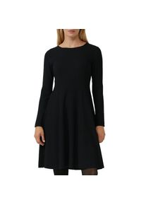 s.Oliver BLACK LABEL, Damen, Strickkleid mit Ajour-Detail, GREY/BLACK, N-Gr, 34 -N-Gr, GREY/BLACK, Kleid von s.Oliver BLACK LABEL