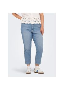 Only CARMAKOMA, Damen, High-waist-Jeans &raquo;CAREMILY STRETCH HW STR ANK DNM CRO1 NOOS&laquo;, Light Blue Denim, L&auml;nge 32, 50 -L&auml;nge 32, Light Blue Denim, Curvy