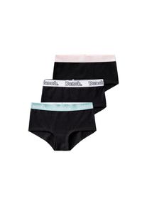 Bench. , Panty, (Packung, 3 St.), mit schwarzem Logo Webbund , schwarz / rosa , 122/128 , 122/128 , Panty von Bench