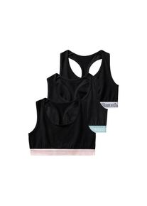 Bench. , Bustier, mit Ringerrücken , schwarz / rosa , N-Gr , 146/152 -N-Gr , 146/152 , Bustier von Bench
