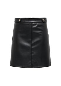 Only , Lederimitatrock »ONLISABEL HW FAUX LEATHER SKIRT PNT« , Black , S (36) , S (36) , Minirock von Only