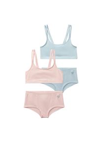 Buffalo , Set: Bustier, (Packung, 4 tlg., mit Panty), klassisch in schlichtem Design , rosa / hellblau , N-Gr , 134/140 -N-Gr , 134/140 , Bustiers...