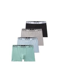 Bench. , Boxer »Boxershorts für Jungen«, (Packung, 4 St.), mit Logo-Webbund , schwarz / grau / blau , 122/128 , 122/128 , Cooler Boxer für Jungs...