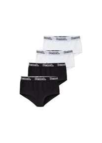 Bench. , Panty, (Packung, 4 St.), mit schwarzem Logo Webbund , schwarz / weiß , 122/128 , 122/128 , Panty von Bench